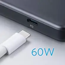 Anker USB C концентратор, 4 в 1 взаимный обмен данными между компьютером и периферийными устройствами C адаптер переменного тока, 60W Мощность доставки, с 3 портами(стандарт 3,0 Порты, для MacBook Pro 13 ''//, Chromebook, XPS и т. д