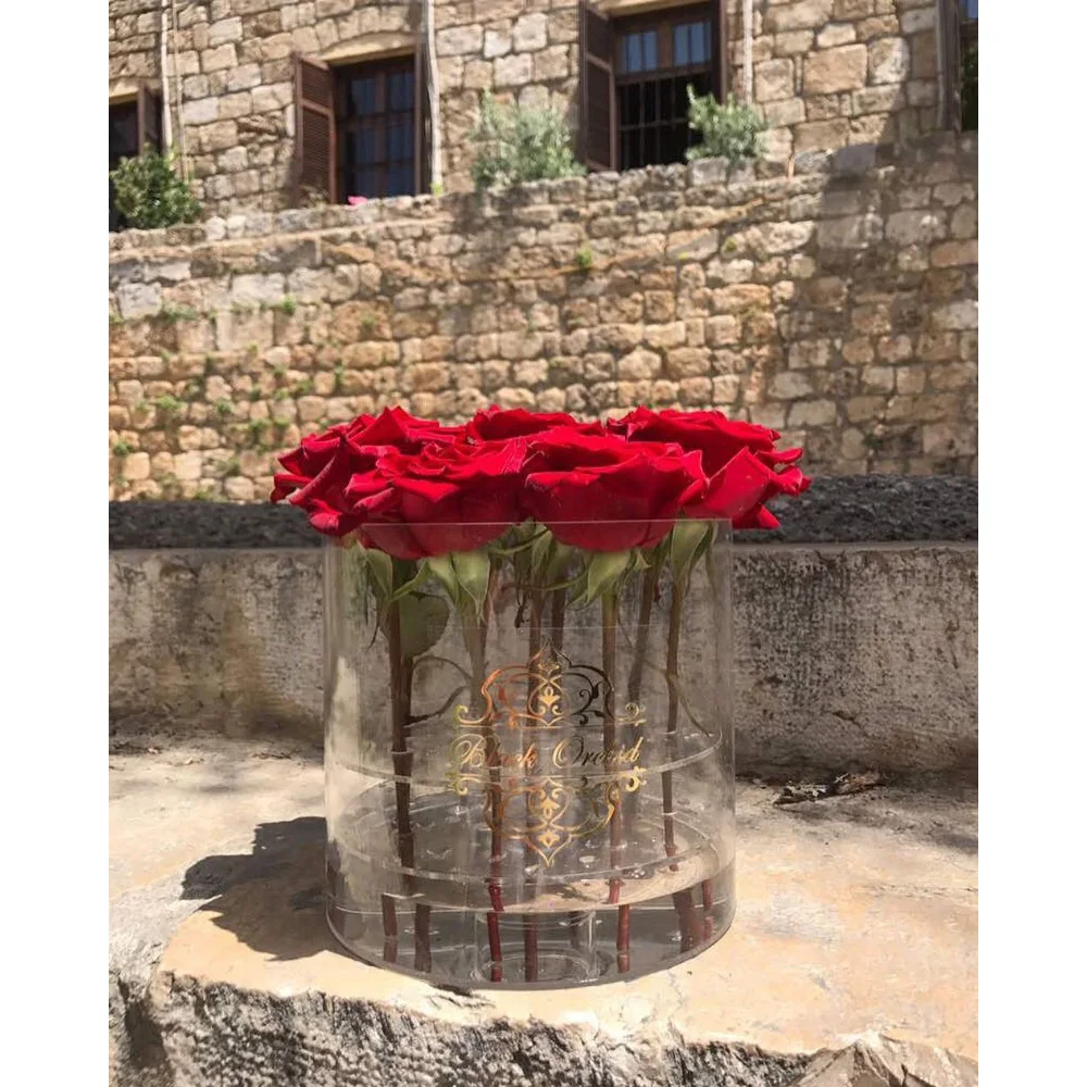 Акриловая ясно цветок Box Рождество Роза коробка для хранения День Святого