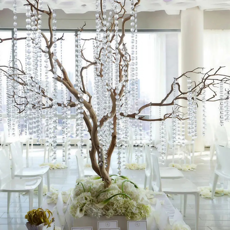 Гирлянда из акриловых восьмиугольных бусин 33 фута | Дом и сад