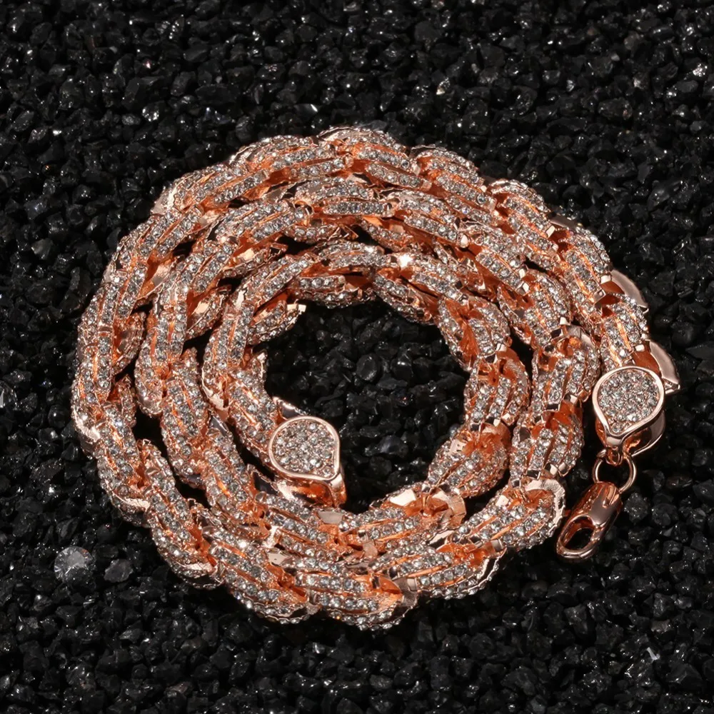 UWIN NE+BA 9mm Rope Chain Necklaces& Bracelets Full Iced Out Rhinestones Bling Biling 7/8/9inch Fashion Hiphop Jewelry