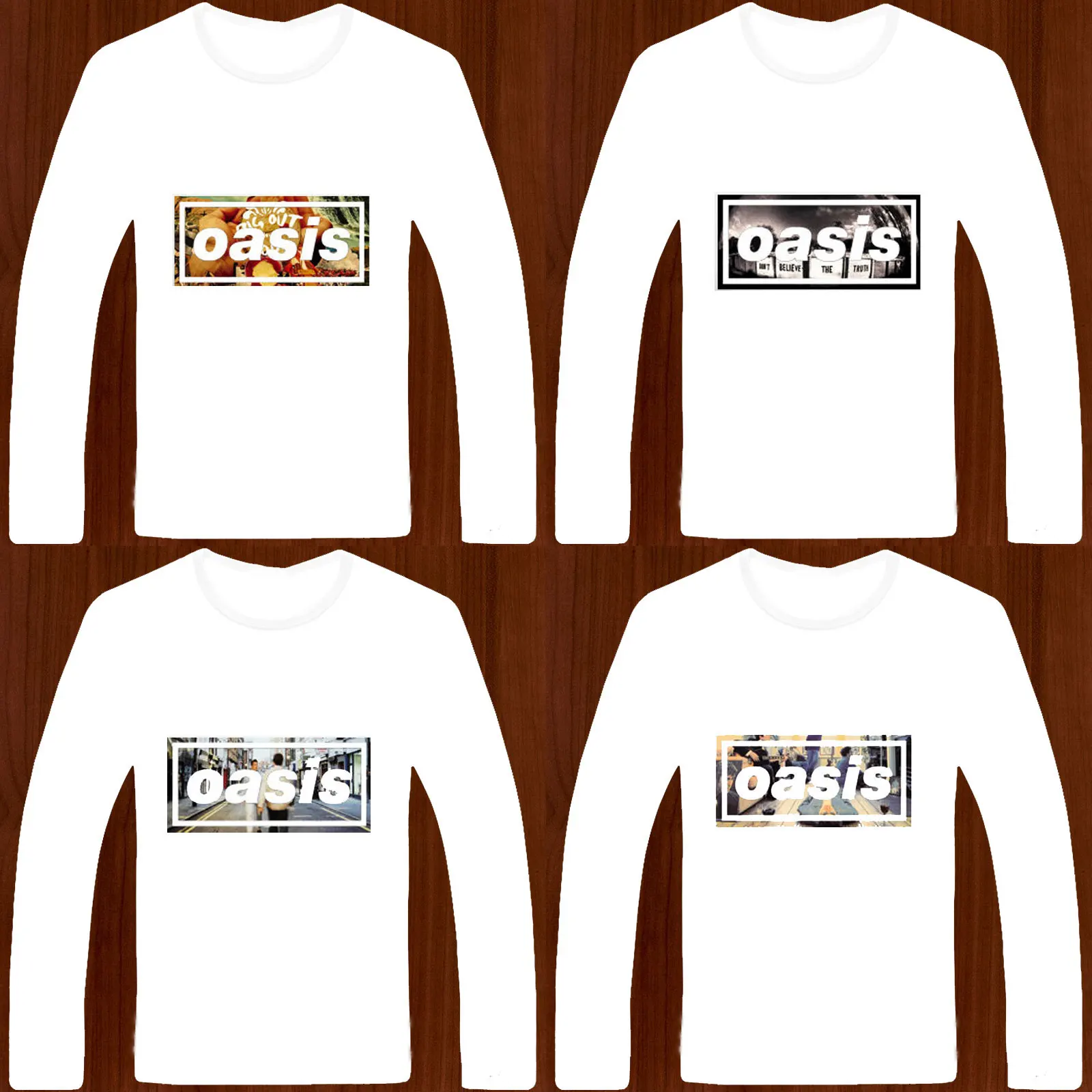 Free Shipping Oasis Definitely Maybe Liam Noel Gallagher O Neck Full Sleeve T Shirt Camisetas Unisex Men Camiseta | Мужская одежда