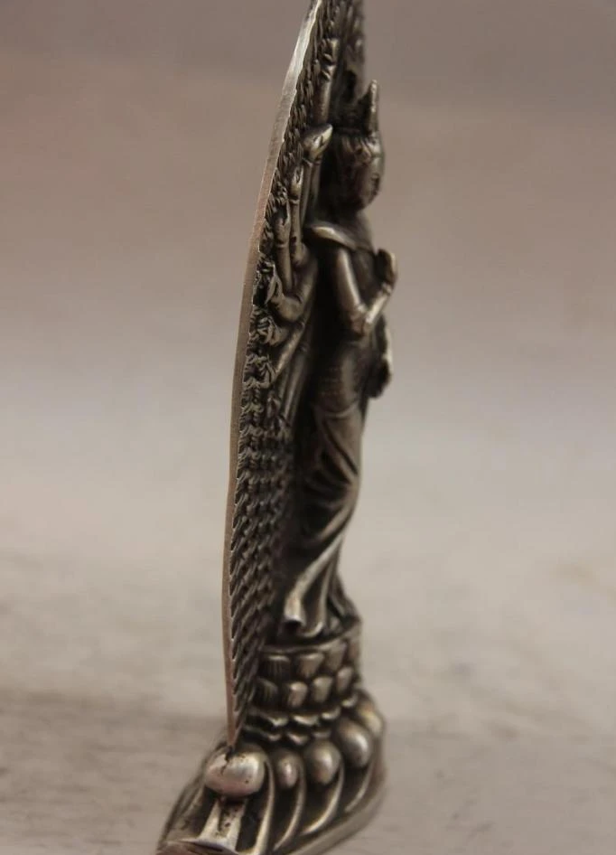 Китай Медь Серебро Avalokitesvara тысяча ручная бохисаттва статуя Гуаньинь | Дом и сад