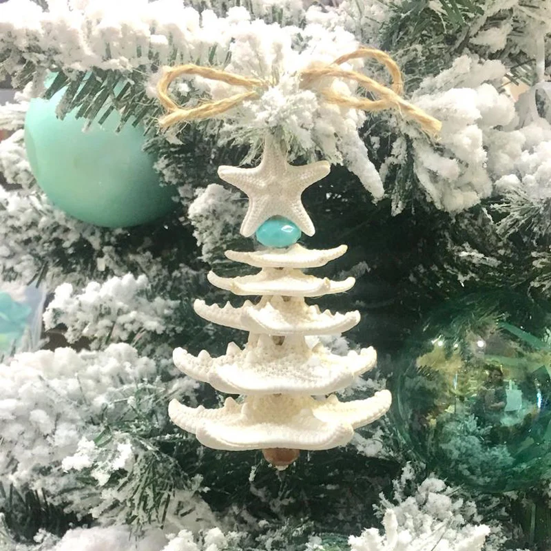 Free Shipping(2pcs/lot)Lovely Five Angle Starfish Christmas Pendant&ampDrop Ornaments Natural Shell&ampConch Handmade Party DIY Decor | Дом и