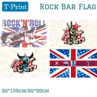 90x150cm 6090cm punk rock flag for music bar band home office 3x5ft banner polyester