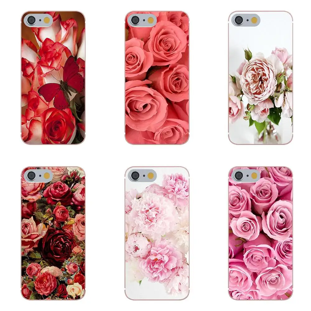 Красные бабочки на белых розах цветок для Galaxy Alpha Core Prime Note 4 5 8 S3 S4 S5 S6 S7 S8 S9 mini edge Plus