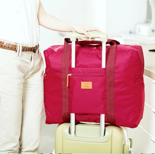 

Hot Portable Large Capacity luggage Packing Tote/Shoulder 2018 Travel Shopping Big Bag Folding Clothes Storage Pouch Organizer