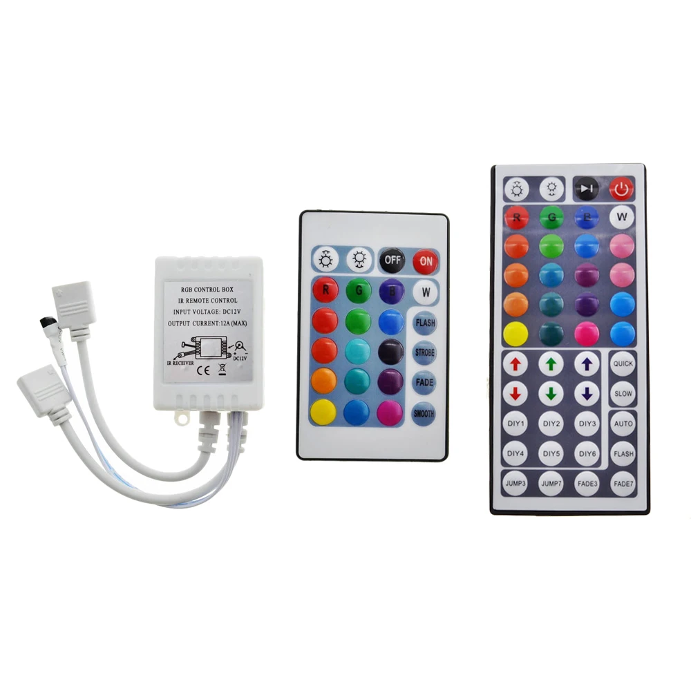 Светодиодный RGB контроллер DC12V 44 Ключ/24 ключ двойной Выход ИК пульт