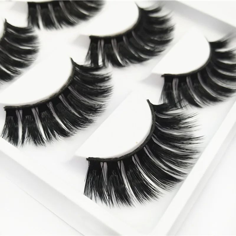 Толстый керлинг 3D накладные ресницы черный хлопковый стебель упаковка невесты