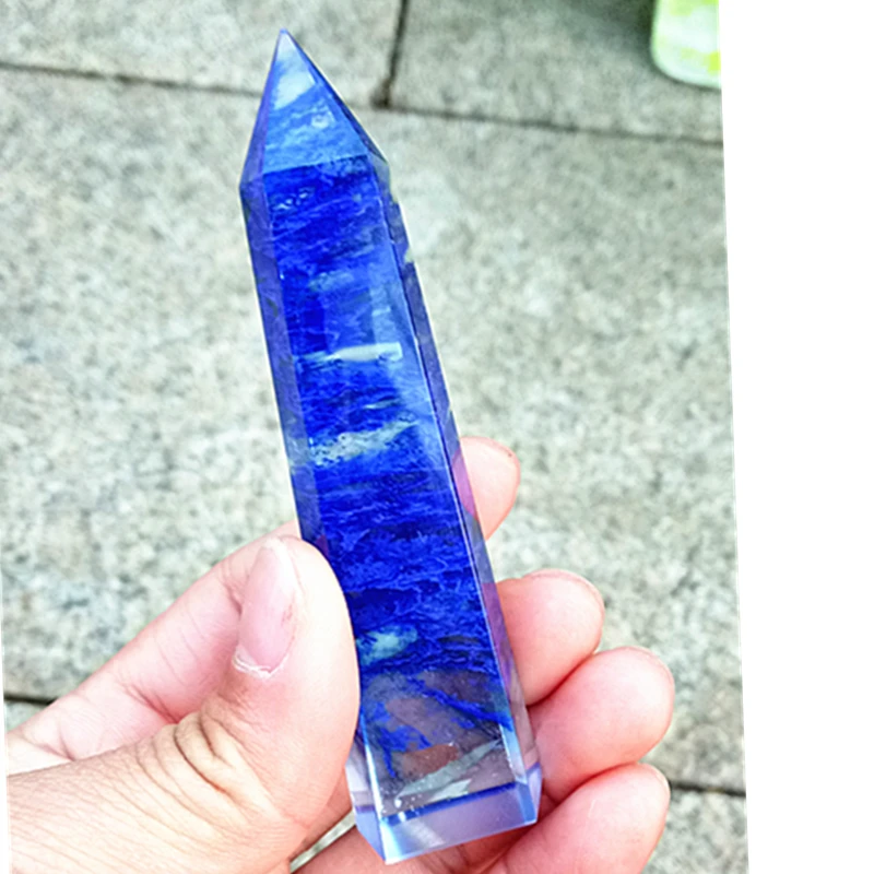 1 шт. новый милый синий кварцовый кристаллический одиночный концевой палочки для