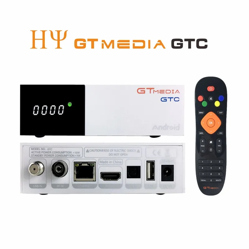 2 шт./лот GTmedia GTC android 6,0-цифра спутниковый телевизионный ресивер DVB-S2 DVB-C DVB-T2 ISDB-T 2 ГБ+ 16 Гб Amlogic S905D GTmedia GTC
