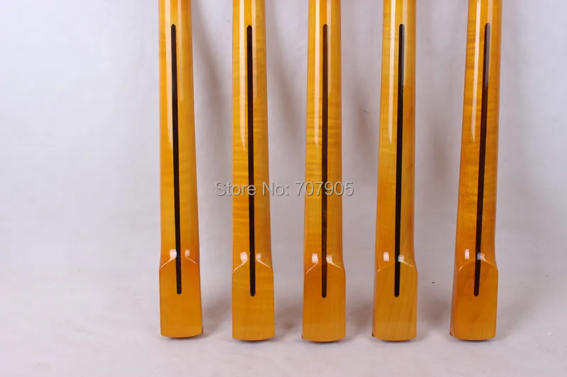 5 шт. желтый Электрогитара шеи Высокое качество пламя сделано и клен гриф|maple