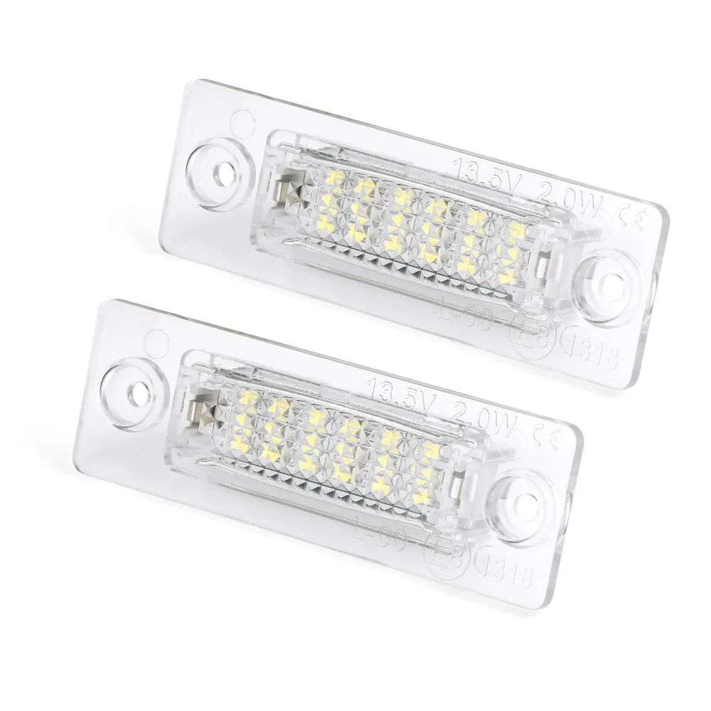 2 шт. 18SMD светодиодные задние номерные знаки свет лампы для VW Jetta touran/Passat B6 5D для Skoda Superb 1 3U B5