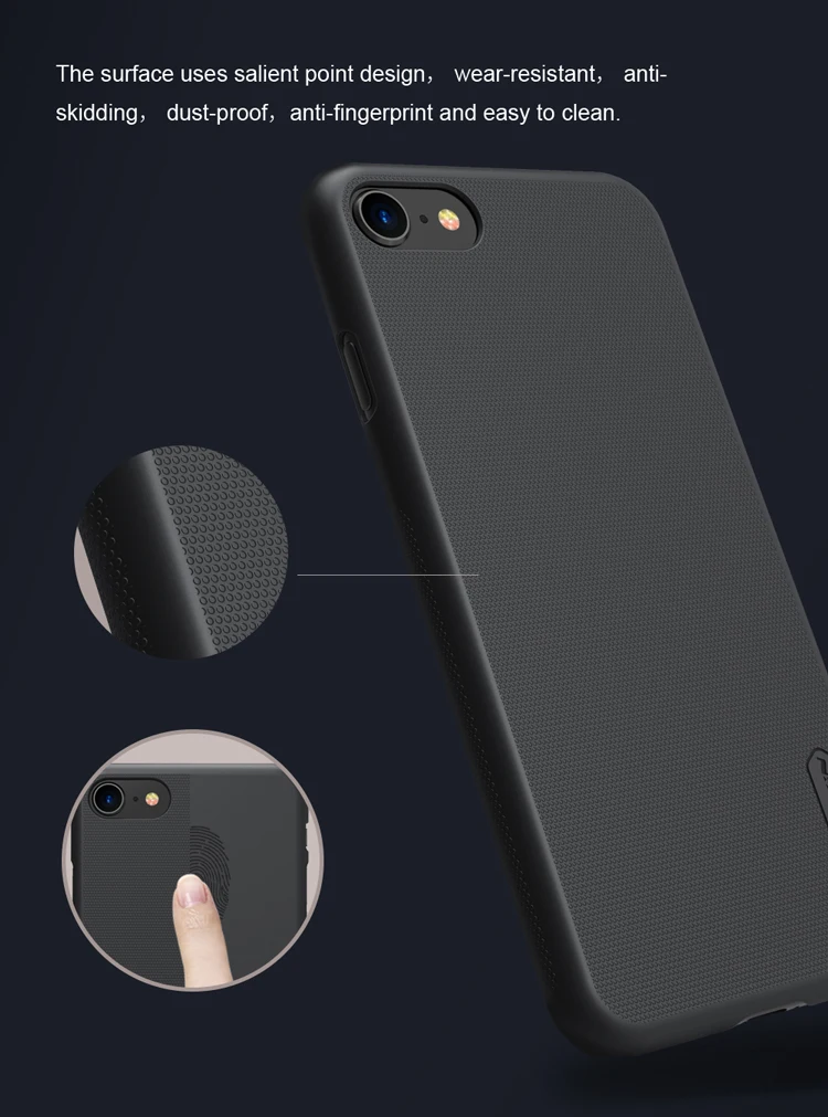 NILLKIN чехол для iphone 8 чехол для iphone 8 плюс Чехол Супер Матовый Щит Жесткий пластиковый Чехол с защитой экрана