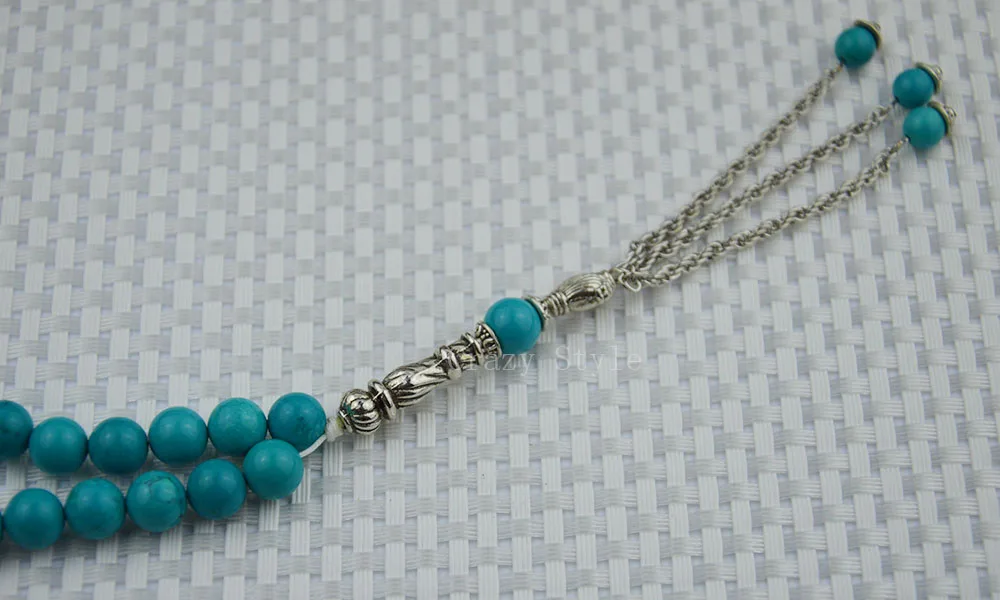 2020 New Arrival !!! Vintage Turquoises Islamic musilm 33 prayer beads tashih Rosary Misbaha by 100% Original | Украшения и