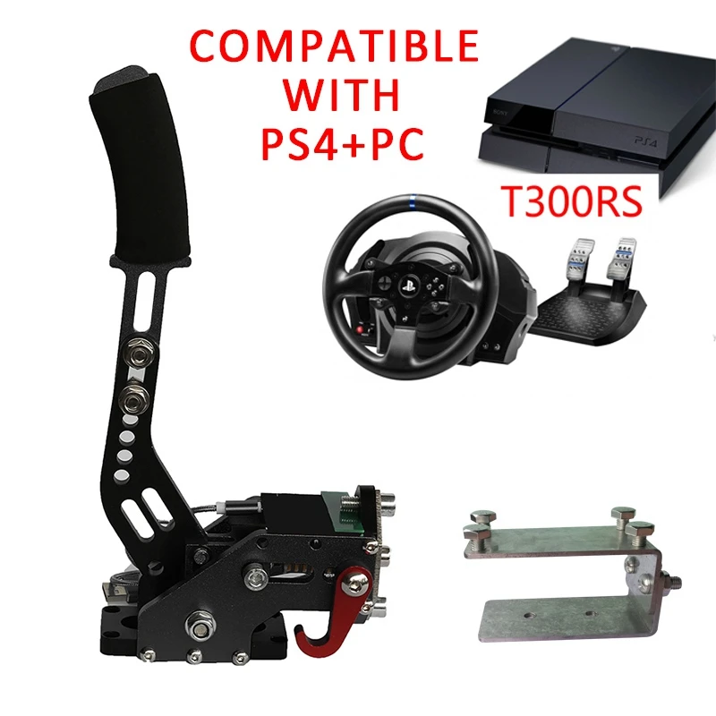 T300RS Black PS4+ PC G27/G29/G920 T300RS logitech тормозная система ручной тормоз USB Ручной тормоз+ зажим для гоночных игр Запчасти для авто - Цвет: T300RS Black