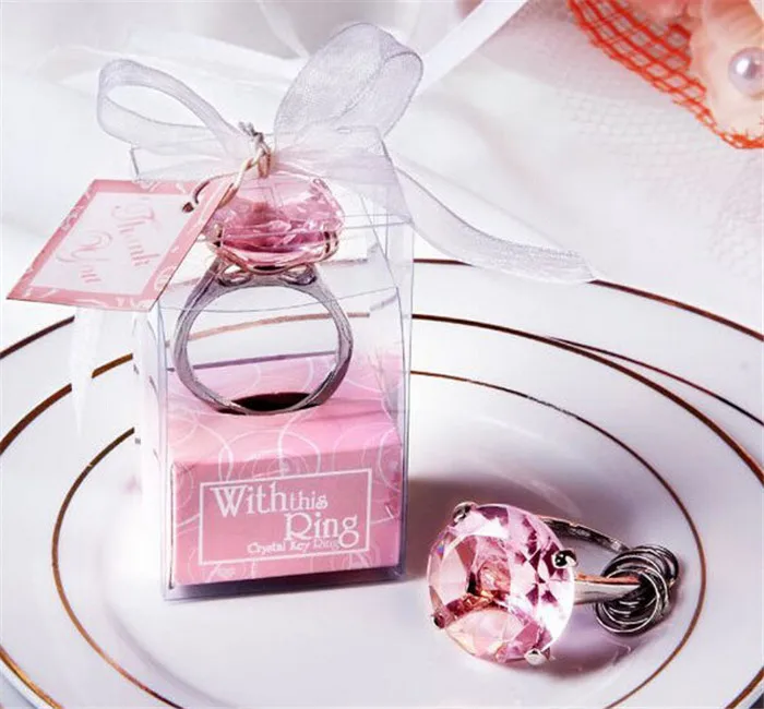 Оптовая продажа 300 шт./лот сувениры для вечеринок Свадебные подарки кольцо в