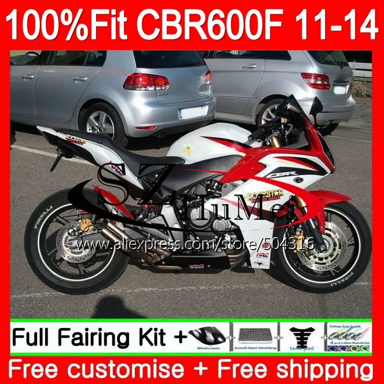Инъекции для HONDA CBR600F4i CBR600F 11 12 13 14 116SH.5 CBR 600 F 600F CBR600 F F4i 2011 2012 2013 2014 в наличии Красные новые обтекатели