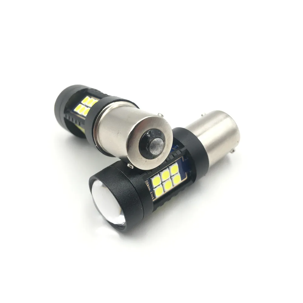 2x12V 24V S25 27SMD Автомобильный светодиодный 1156 BA15S P21W 1157 BAY15D BAY 15D P21/5 Вт светильник