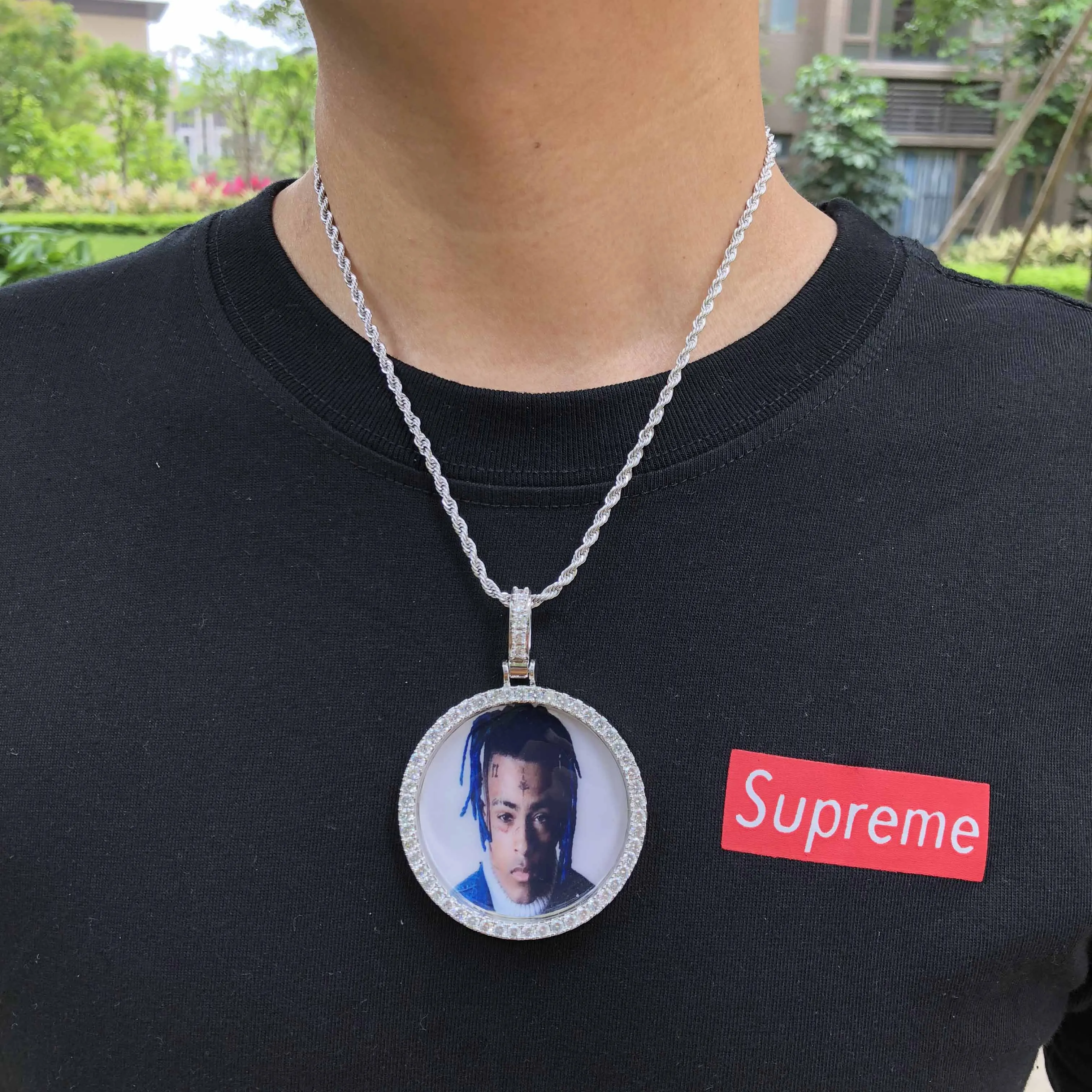 Сверкающая подвеска с изображением на заказ ювелирные изделия в стиле хип-хоп |