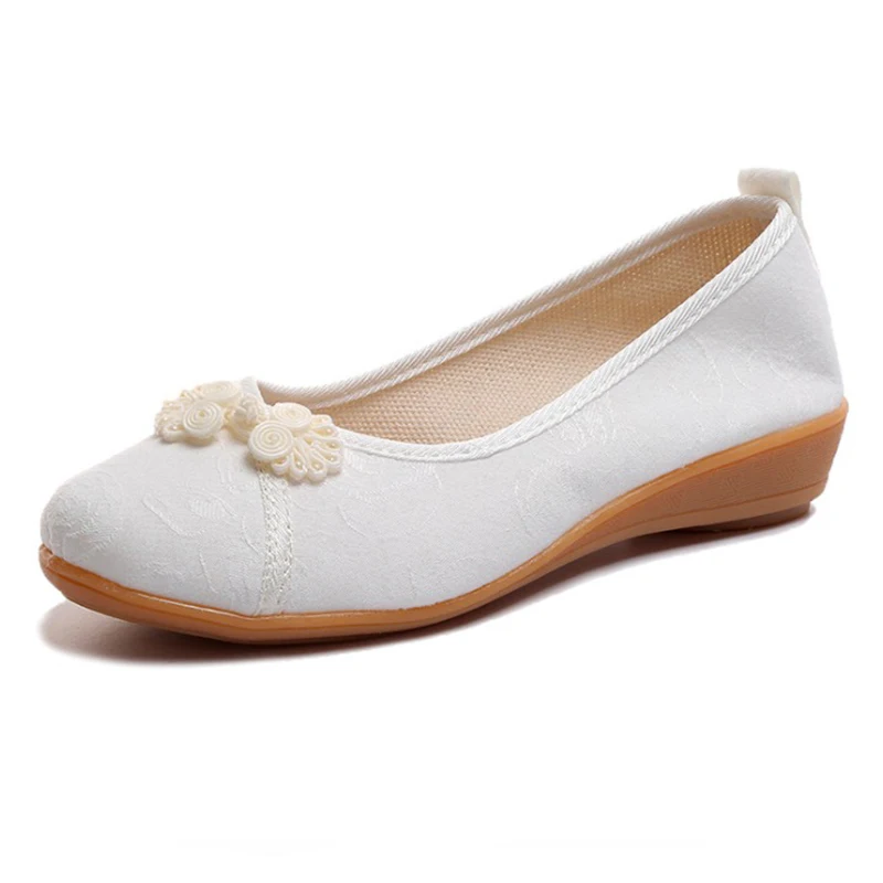 

Women Flats Shoes 2019 Cotton Facric Women Casual Shoes Spring Summer Women Shoes National Retro style Non-slip Work shoes