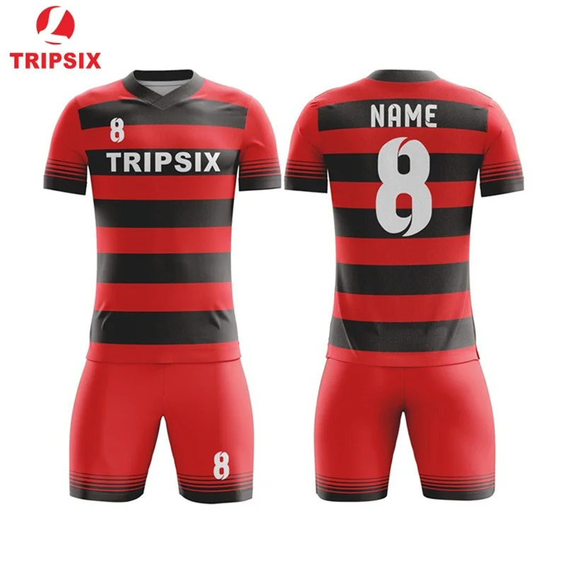 Oem любой цвет шаблон футбол Джерси Полосатый Футбол Таиланда рубашки Maglia