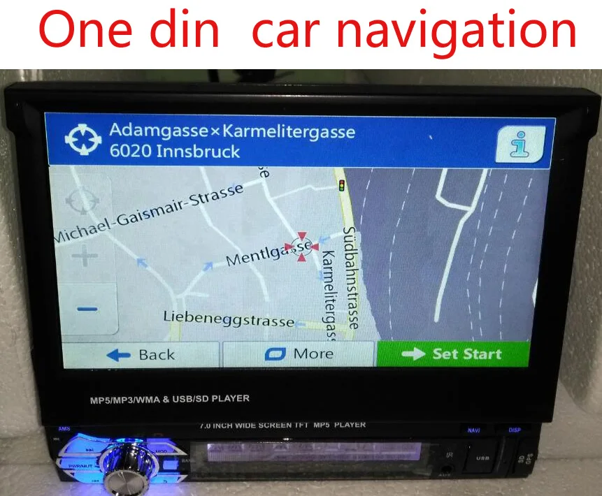 Автомобильный dvd-плеер с выдвижным 7 сенсорным экраном монитор 1 Din Bluetooth gps