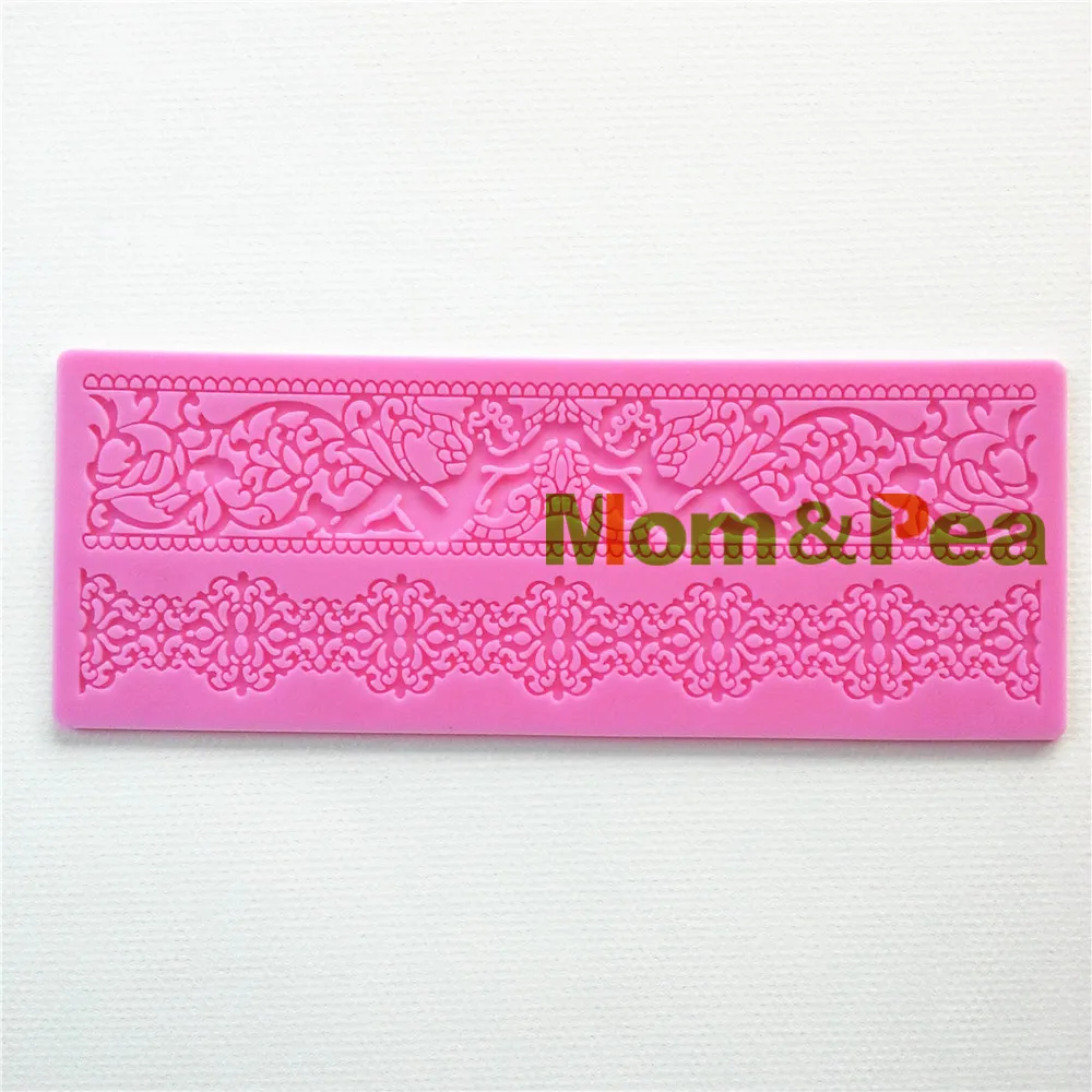 Бесплатная доставка силиконовая кружевная форма Mom & Pea GX131 украшение для торта в