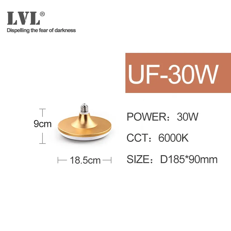 UF-30W-6000K Светодиодные лампы E27 10 W 13 W 15 W 18 W 30 W 40 W A60 лампы 220 V 230 V 240 V - Испускаемый цвет: UF-30W-6000K