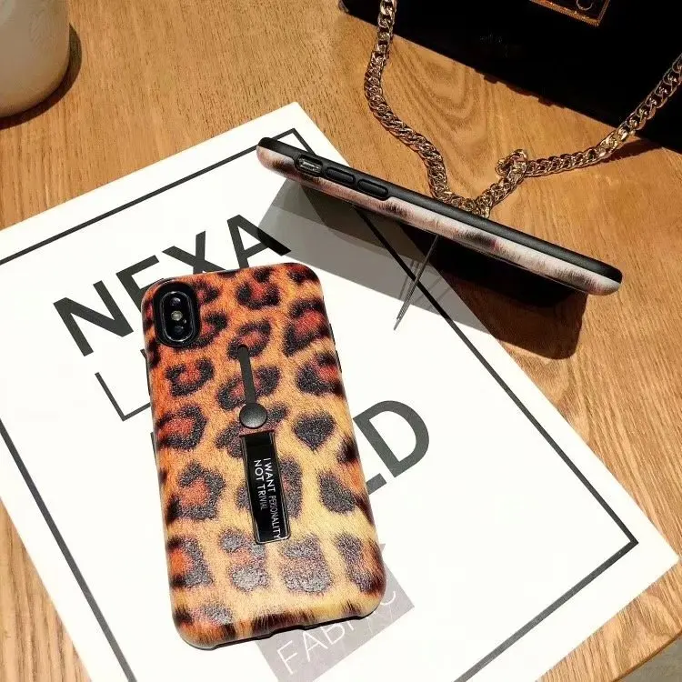 ORYKSZ для iphone 6s 6 XS MAX/XR 7 8 Plus Леопардовый принт мягкое Силиконовое кольцо чехлы