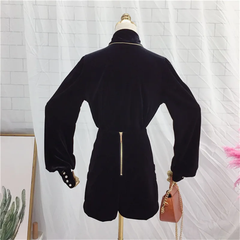 Модные осенне-зимние женские комплекты из двух предметов Vestidos бархатные рубашки