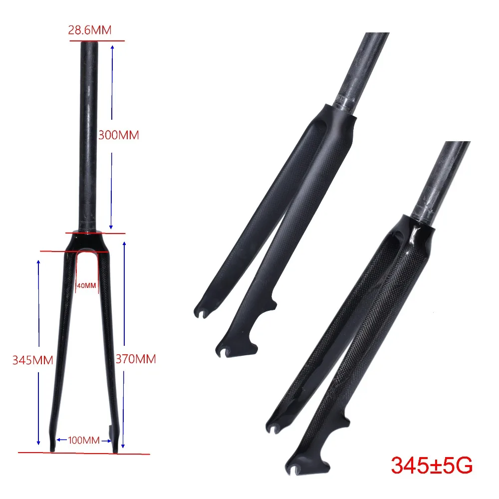 All2016 3k carbon fiber bicycle front fork carbon-fiber front fork road bicycle front Disc brake fork bicycle parts 700C 1-1/8