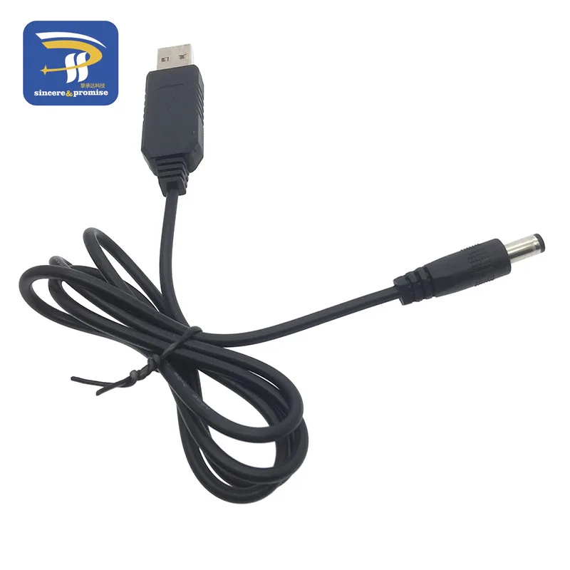 USB повышающий мощность линии DC 5 В к DC 9 В/12 В Повышающий Модуль USB конвертер Кабель-адаптер 2,1x5,5 мм разъем