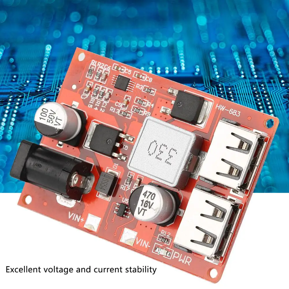Двойной USB порт питания понижающий модуль DC 6 V 40 5V напряжение стабилизированный