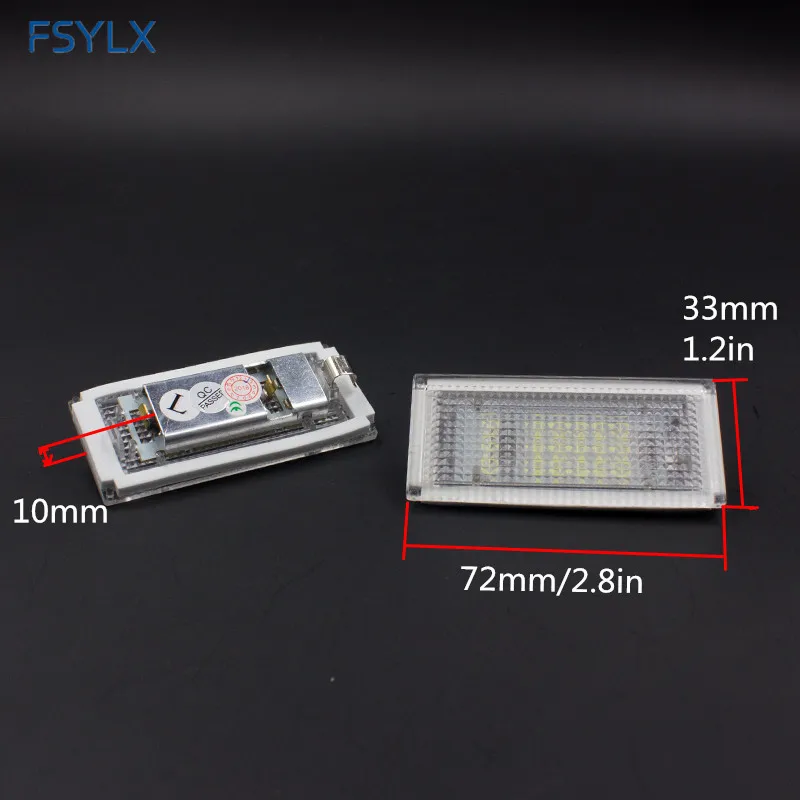 FSYLX для BMW E46 светодиодный светильник номерного знака автомобиля SMD 3528 18 3 серии 2D M3