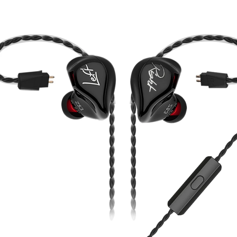 KZ ZS3 проводные наушники цепляющиеся за уши HIFI музыкальные подключаемые тяжелый