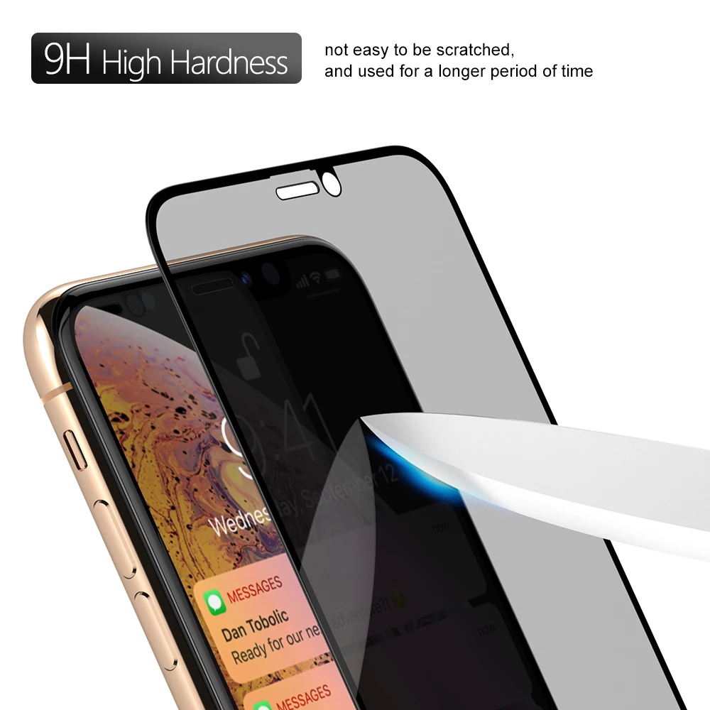 Защита для экрана iPhone XS X антибликовое закаленное стекло Противоударная пленка с