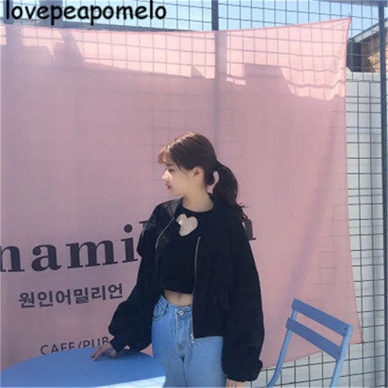 Spring And Autumn Outerwear Women's Large Size Streetwear Loose Jacket Korean Ladies BF Style Lantern Sleeve Short Coat J220 | Женская