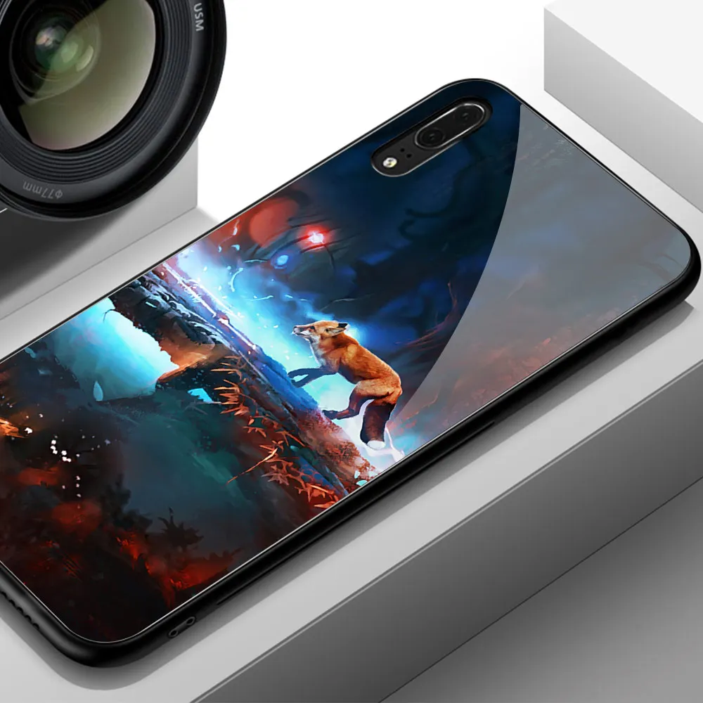 Чехол для huawei Honor 8x с милым животным, закаленное стекло, чехол на заднюю панель для huawei Honor 9 10 v9 v10 9i lite v20 play note 10 magic