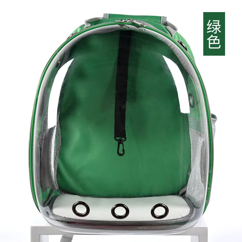 Transparent Green Изделия для домашних кошек дышащая Двойная внешняя портативная космическая Капсульная сумка - Цвет: Transparent Green