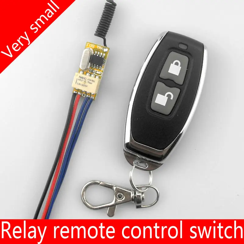Миниатюрный беспроводной пульт дистанционного управления 3 7 12 В реле питания