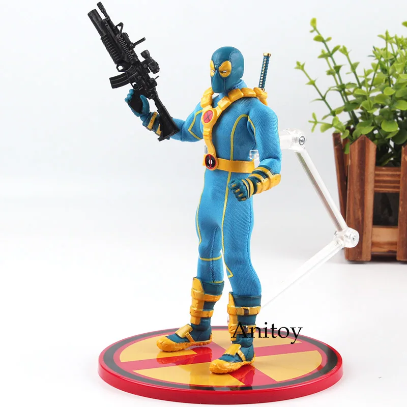 X-MEN Deadpool Blue ONE: 12 Collective Ver. ПВХ Mezco 1:12 X-man фигурка Дэдпул Коллекционная модель игрушки куклы