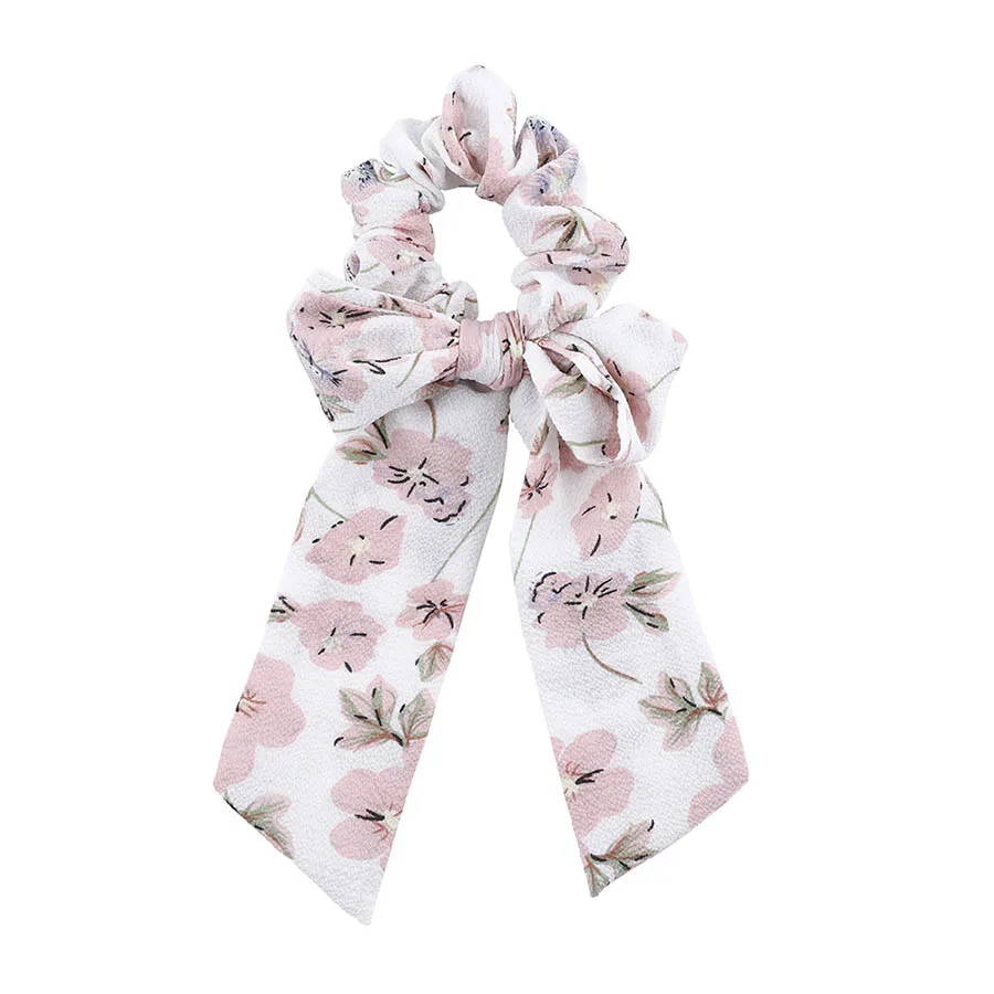 Style 36 Haimeikang, лента для волос в стиле ретро с однотонным принтом для девочек, атласная резинка для волос с бантиком, эластичная резинка для волос, галстук-бабочка, резинка для волос с конским хвостом - Цвет: Style 36