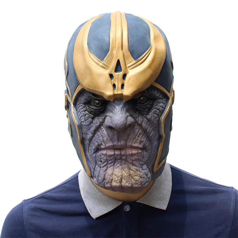 Marvel Мстители 3 Железный человек латексная маска Таноса Бесконечность Gauntlet для