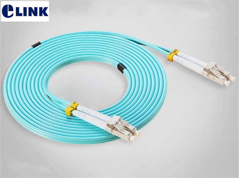 20PCS LC-LC fiber patchcords OM3 Multimode duplex 2.0mm PVC cable 1 2 3 4 5 7 Mtr optical fibre jumper free shipping ELINK