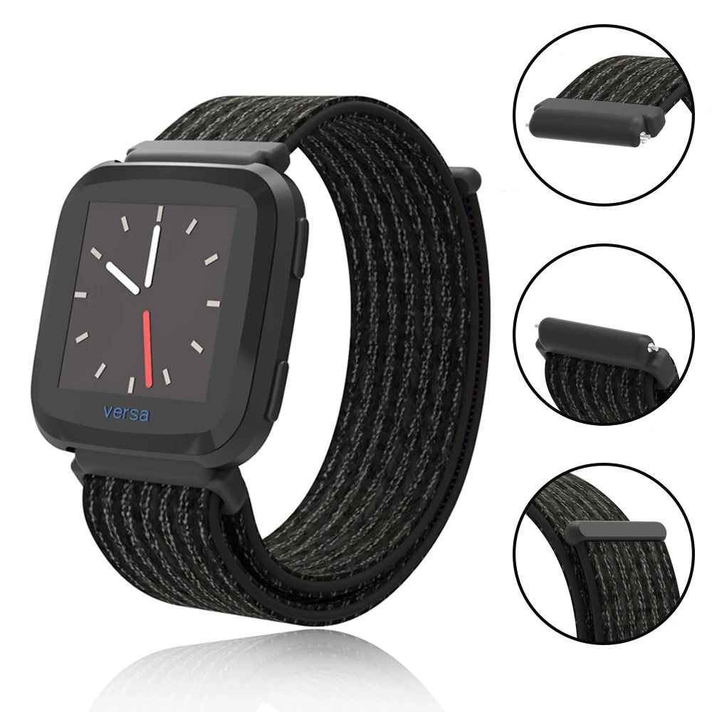 Нейлоновый ремешок для смарт-часов Fitbit versa, мягкий спортивный Браслет для Fitbit versa Lite, нейлоновый ремешок для женщин и мужчин, дышащий ремешок на запястье