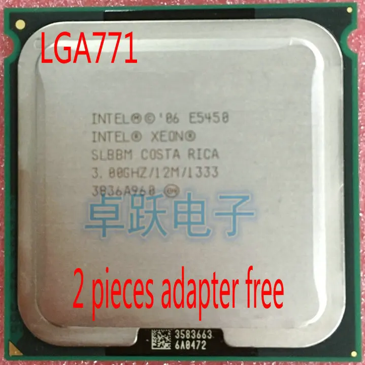 Процессор Intel Xeon E5450 3,0 ГГц/12 м/1333, близкий к LGA771 Core 2 Quad Q9650 cpu(дайте два адаптера от 771 до 775