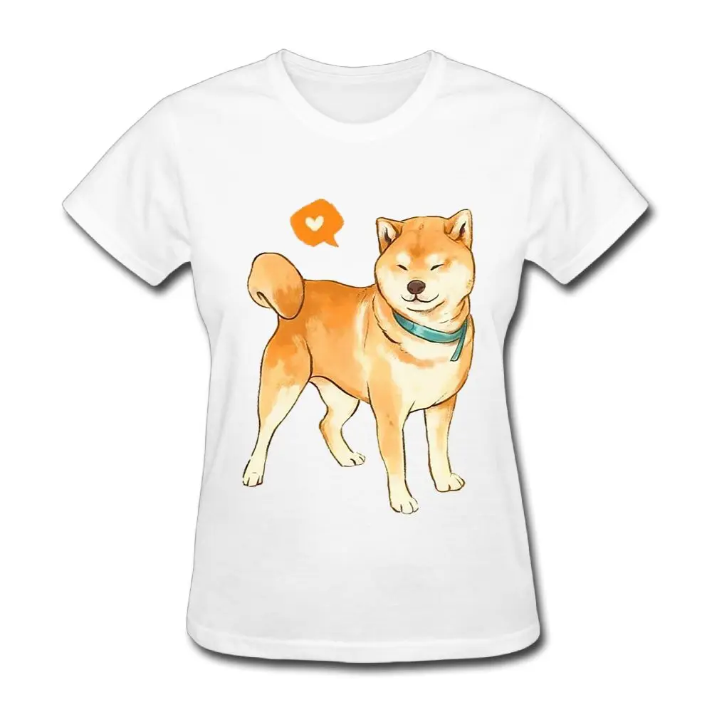 SAMCUSTOM NO shiba inu T-shirts for Women Harajuku Funny Product Tops Lady Casual Short Sleeve T-Shirt | Женская одежда