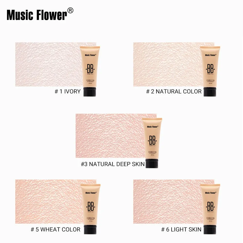 Music Flower BB крем 4 в 1 длительное увлажнение с осветляющим эффектом корректор