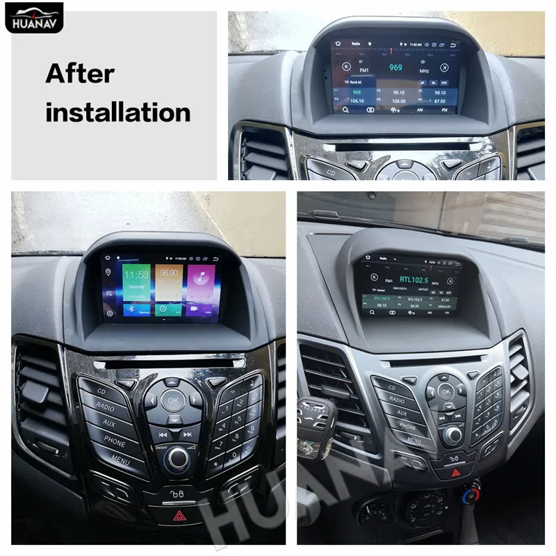 Android 9,0 автомобильный dvd-плеер gps навигация для Ford Fiesta 2013 автомобильный Радио плеер Авто видео мультимедиа головное устройство