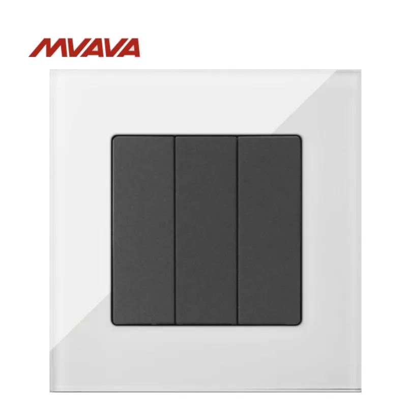 Бесплатная доставка MVAVA 3 Gang 1/2 Way настенный выключатель света стандарт